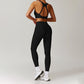 Quick-Dry Racerback Sports Bra + High-Waist Legging 2-Piece Set