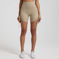 Solid bottom drawstring sports shorts