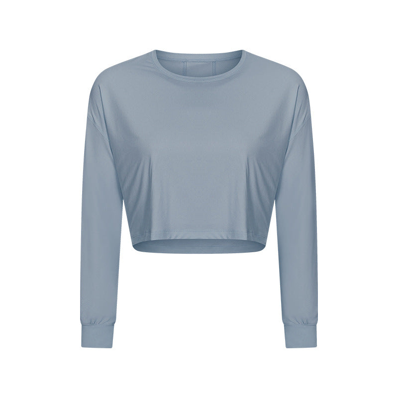 Paneled U Neck Cropped Track Top