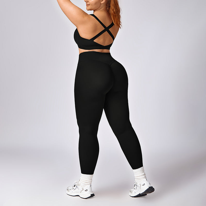 Plus Size Quick Dry Sports Bra + Legging 2-piece set