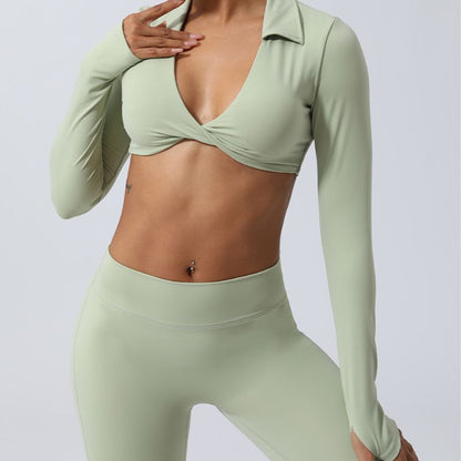 Nude quick-drying fitness yoga clothing set
