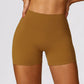 Solid brushed hip shorts