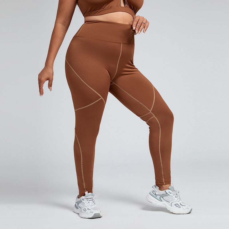 Legging à empiècements taille haute grande taille