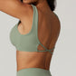 High Resilience V Neck Breathable Bowknot Sports Bra