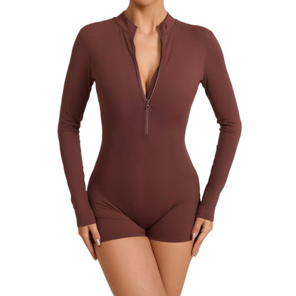 Long-sleeved skinny sport Jumpsuits