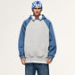 Fleece raglan hooded sweatshirt