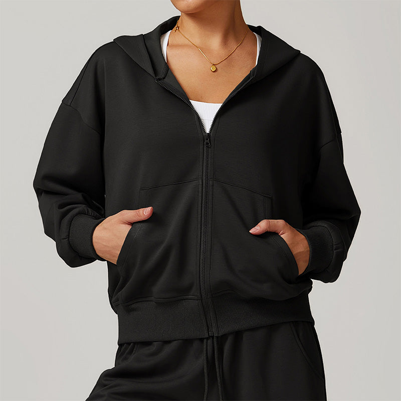 Casual Full Zipper Hoodie Sports Sweatshirts