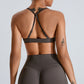 Seamless Thin Straps Cross Back Sports Bra