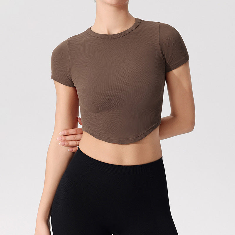 Ultra-soft Quick Dry Short Sleeve Yoga Crop Top