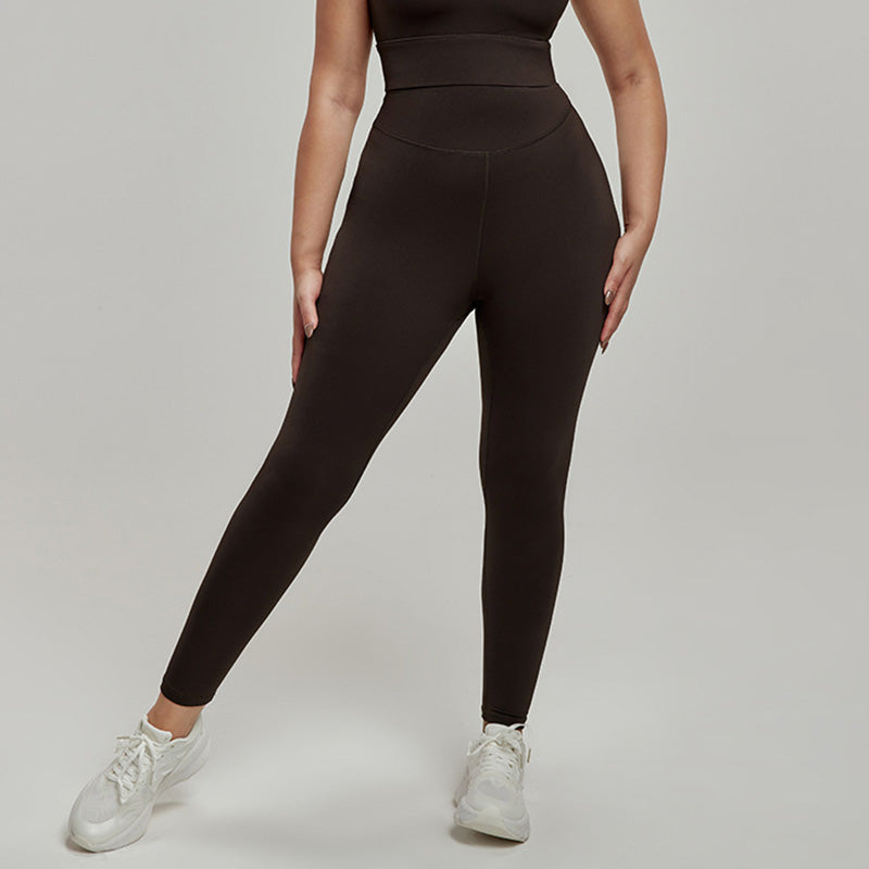 High waisted tummy control plus size yoga leggings