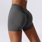 Solid color hip lift shorts