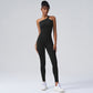 No awkward line shaping thread fitness jumpsuit