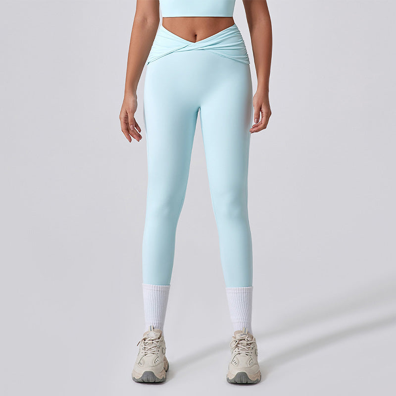 Quick-Dry High Waist Twist Butt Lift Running Leggings