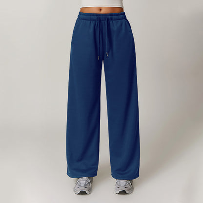 autumn and winter fleece straight leg sports Sweatpants