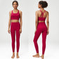 Back cross sport bra + leggings two-piece set