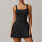 Anti-exposure pocket pleated sports tennis dress