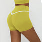 Contrasted Color cross V-waist exercise yoga shorts