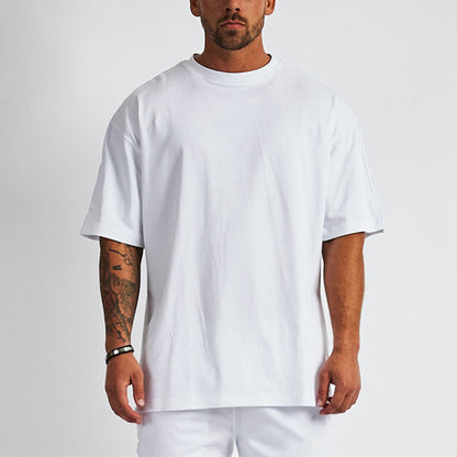 Men's Cotton Oversize Solid Color Short Sleeve T Shirt