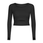 Solid Color Long Sleeve Sports T-Shirt