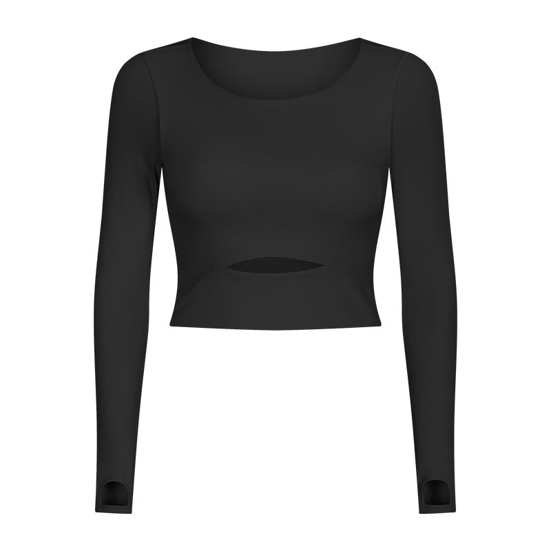 Solid Color Long Sleeve Sports T-Shirt