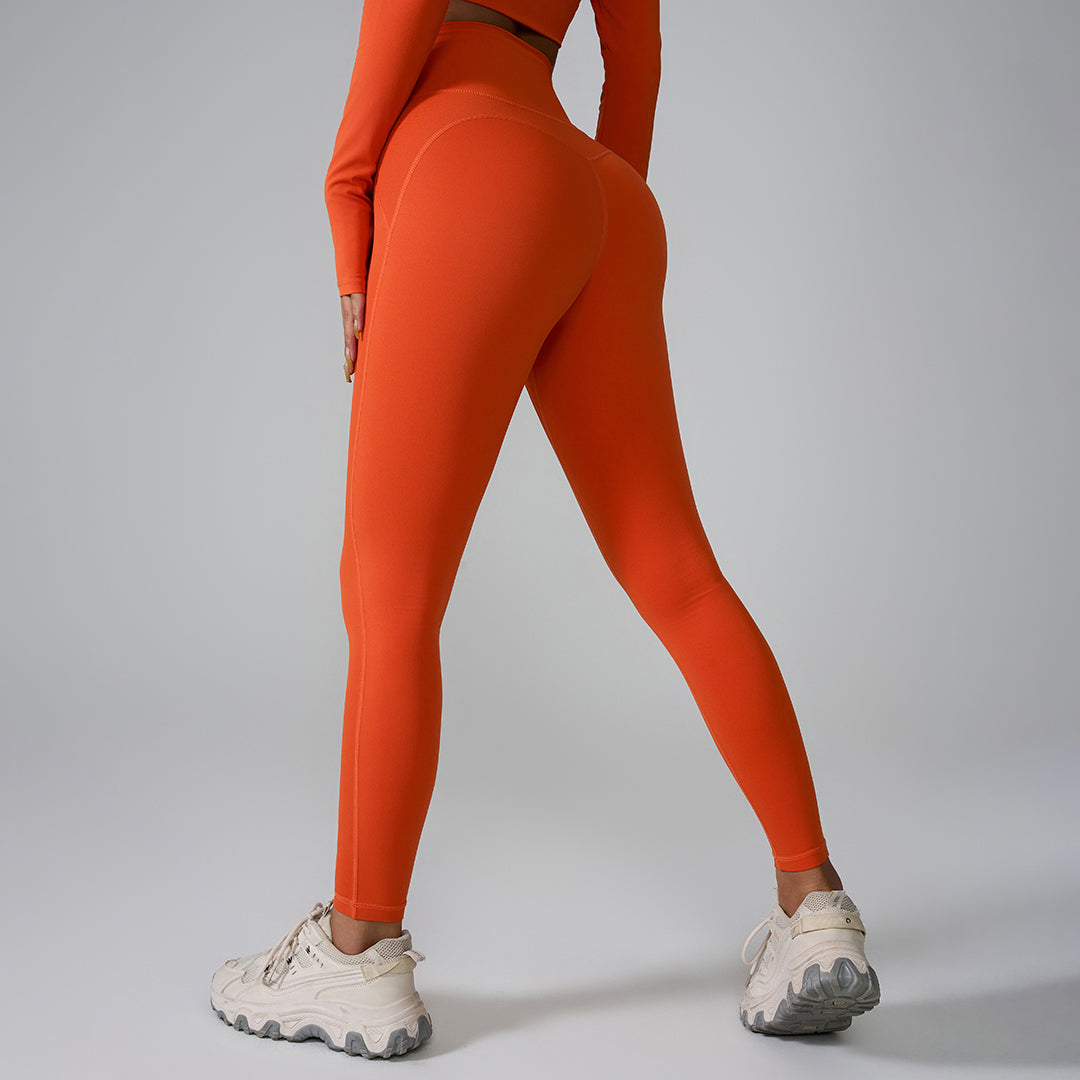 High-rise hip-lifted gym sport leggings