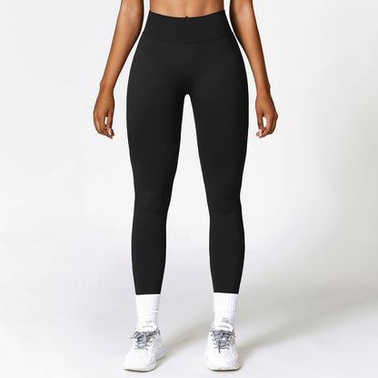 High-rise hip-lifted skinny seamless leggings