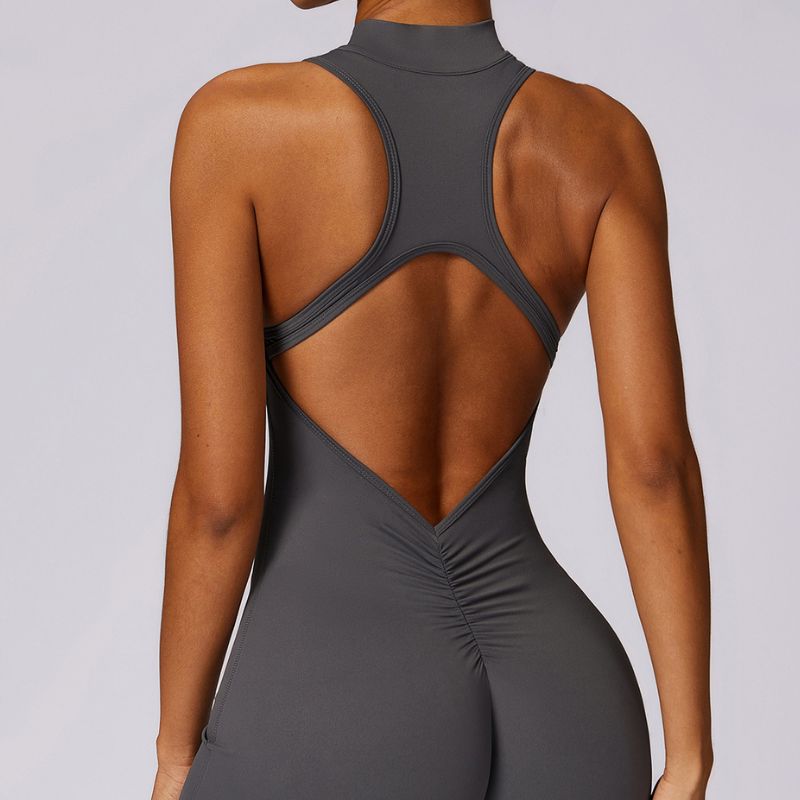 Beautiful back yoga tight-fitting exercise jumpsuit