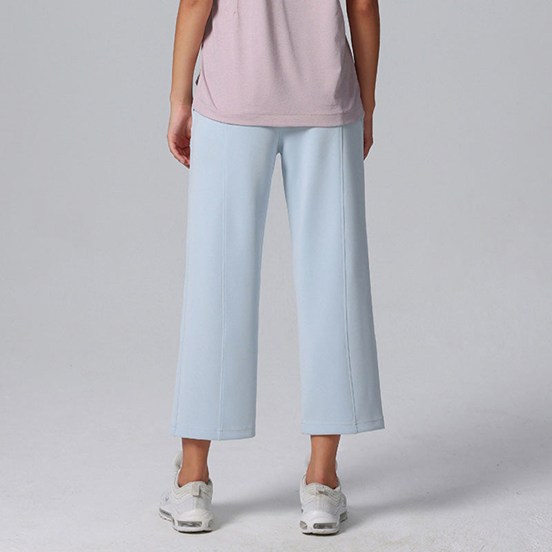 Modal High Waist Cropped Yoga Casual Straight Pants