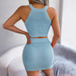 Leisure Love Color Matching Hip Pack Skirt Set