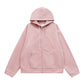 Zippered hooded sweatshirt