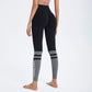 Seamless monogram print stripe sport leggings