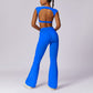 Tight bra & waist ruffled casual pants sports sets