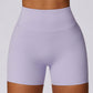 High-waisted hip-lifting skinny athletic shorts