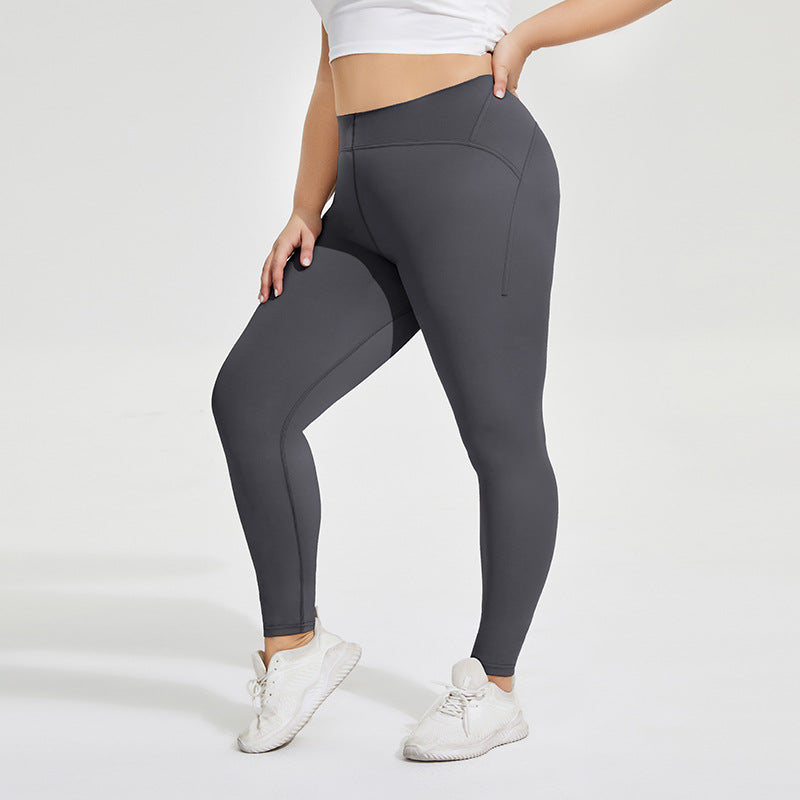 Plus-size high-rise sports leggings