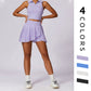 Sleeveless tops & ruffled skirts sports sets