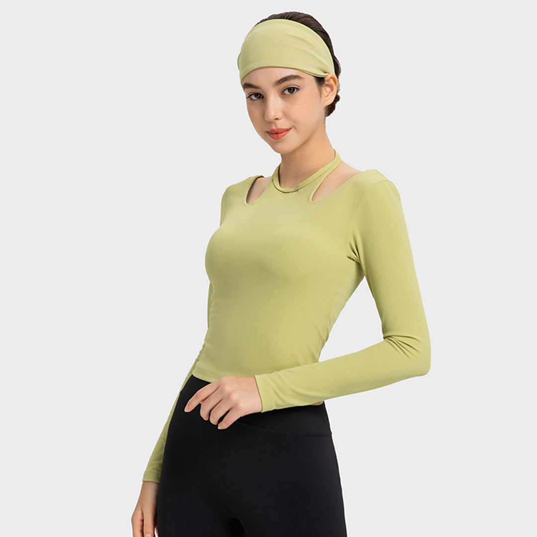 Slim body movement dance long sleeve yoga tops