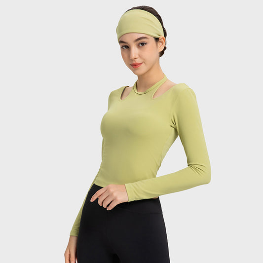 Slim body movement dance long sleeve yoga tops