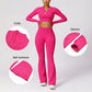 Fitness sports tops & pants & bra 3 piece sets