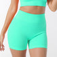 Seamless solid color sports shorts