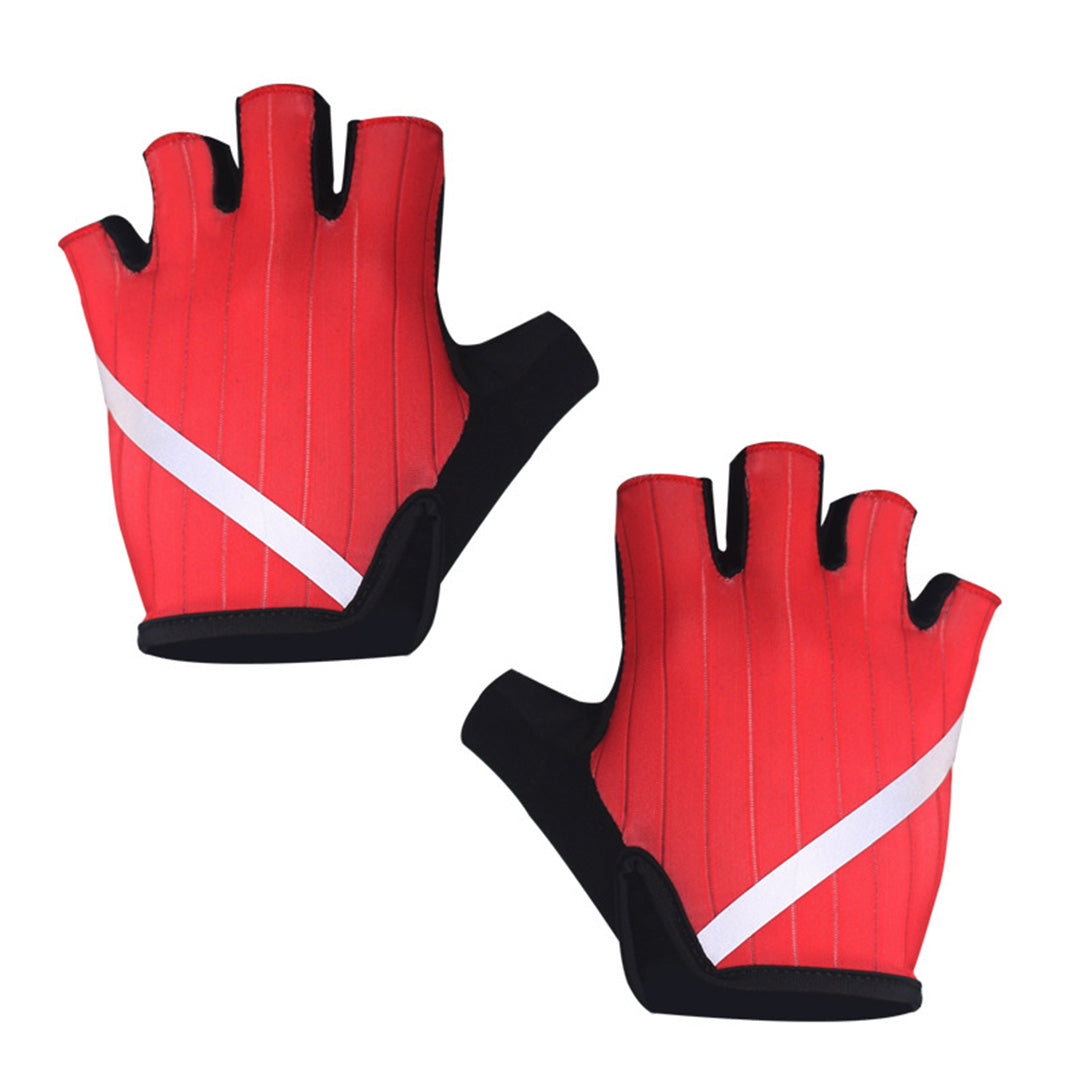 Reflective Cycling Sports Breathable Outdoor Half Finger Gloves