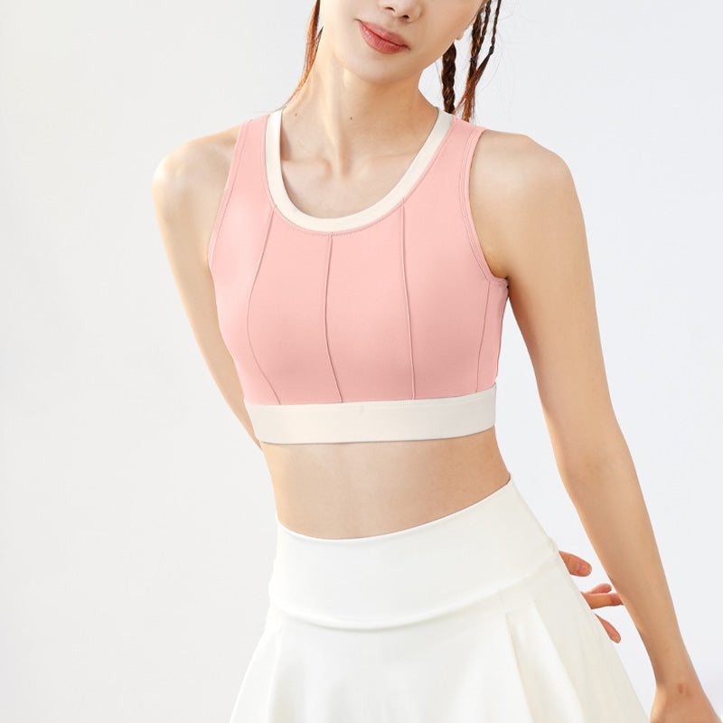 High Resilience Vertical Grain Sports Crop Bra