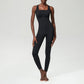 Wave Cross Back Snug fit Sports Jumpsuits