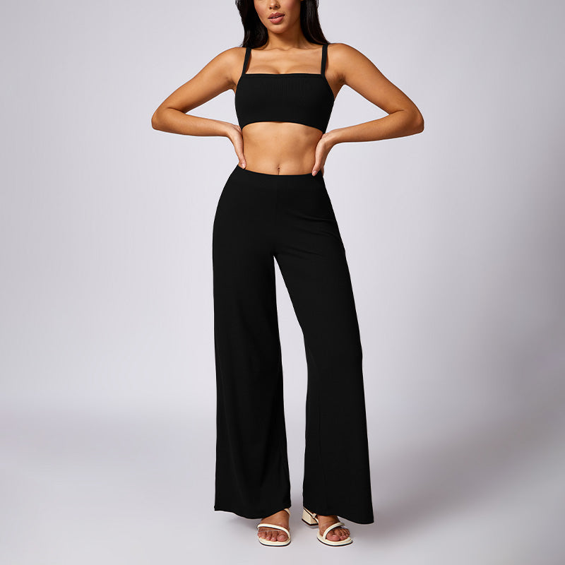 Seamless skinny bra & casual pants sport sets