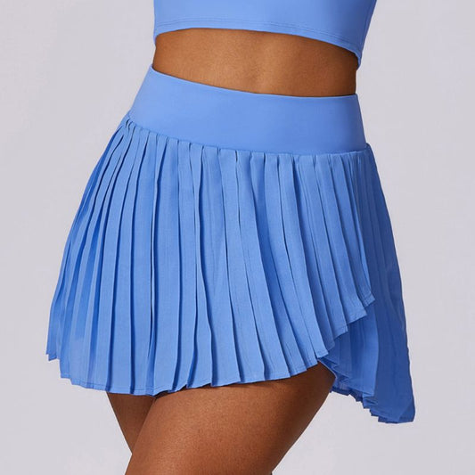 Quick-drying fitness pleated athletic skirts