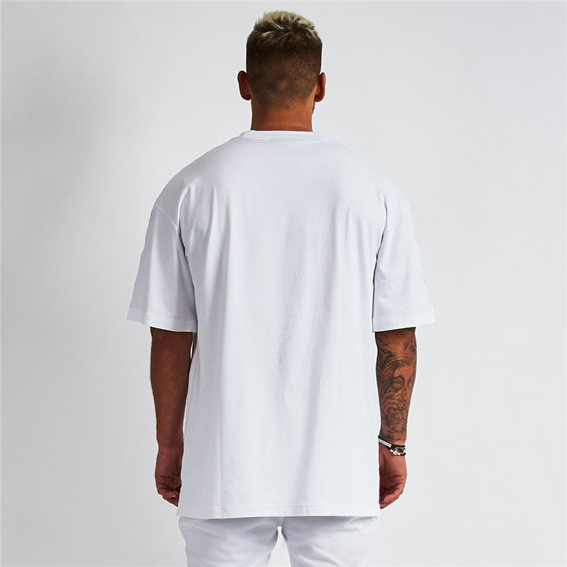 Men's Cotton Oversize Solid Color Short Sleeve T Shirt