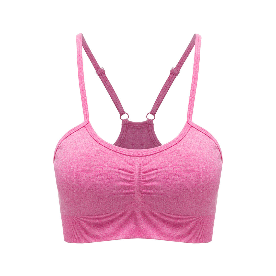 Seamless thin strap sports bra