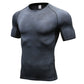 Men's solid color quick-drying sports short-sleeved top