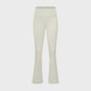 Solid color high waist casual bootcut pants