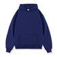 Solid color loose fleece hooded sweatshirt