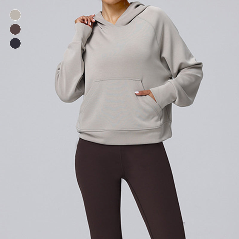 Modal long-sleeved hooded casual outdoor sports sweatshirt